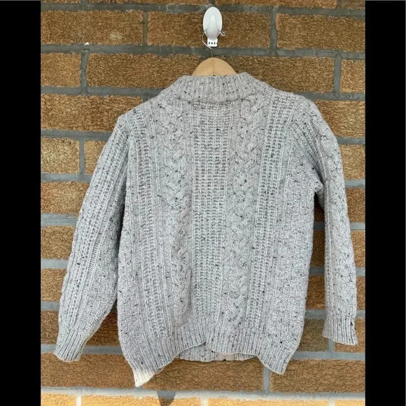 Aran crafts Zip Cable merino wool sweater - Picture 6 of 8